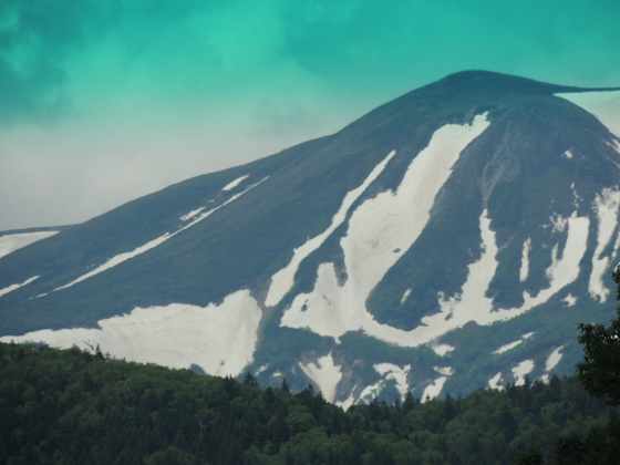 車窓より望む大雪山